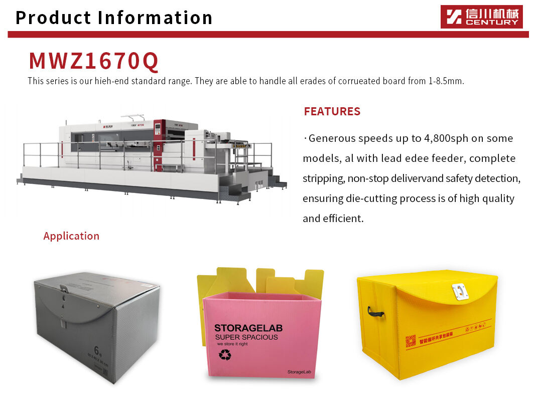 pp sheet press machine MWZ1670QZ die cutting machine automatic for box carton with die cutter machine manual for corrugated details