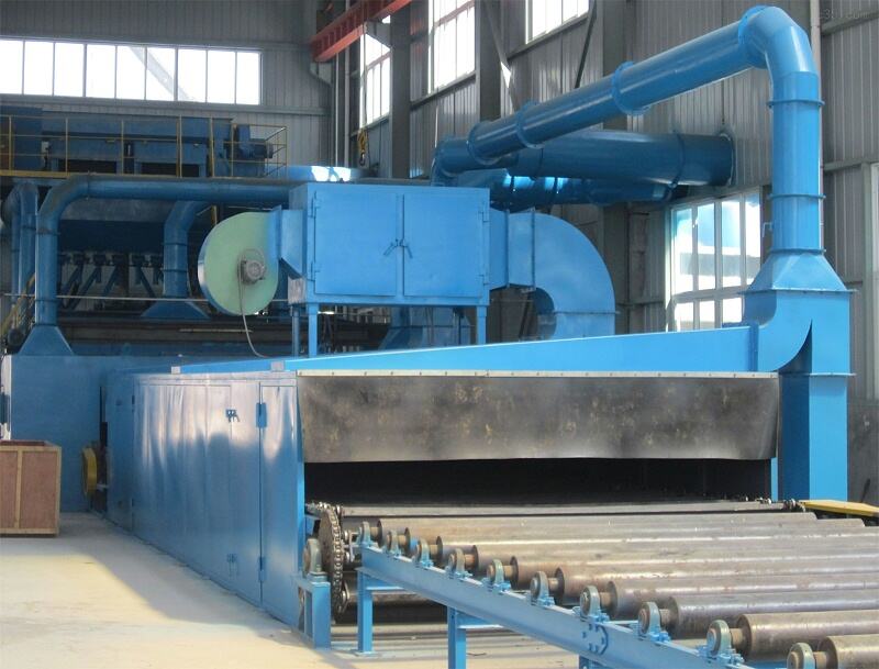 Steel plate surface cleaning shot blasting machine