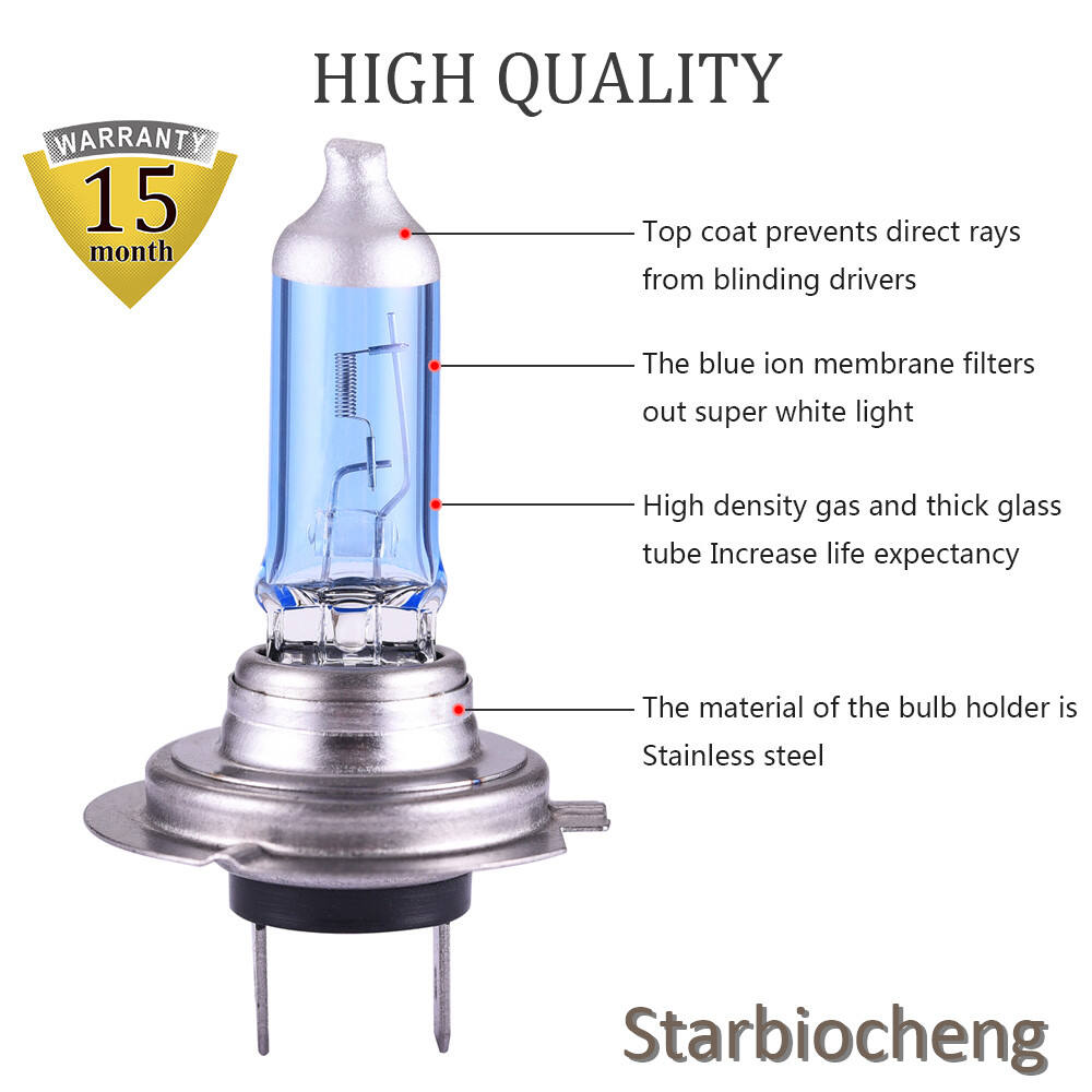 H7 Headlight Halogen Bulbs, Super White Long Life Replacement Lamps manufacture