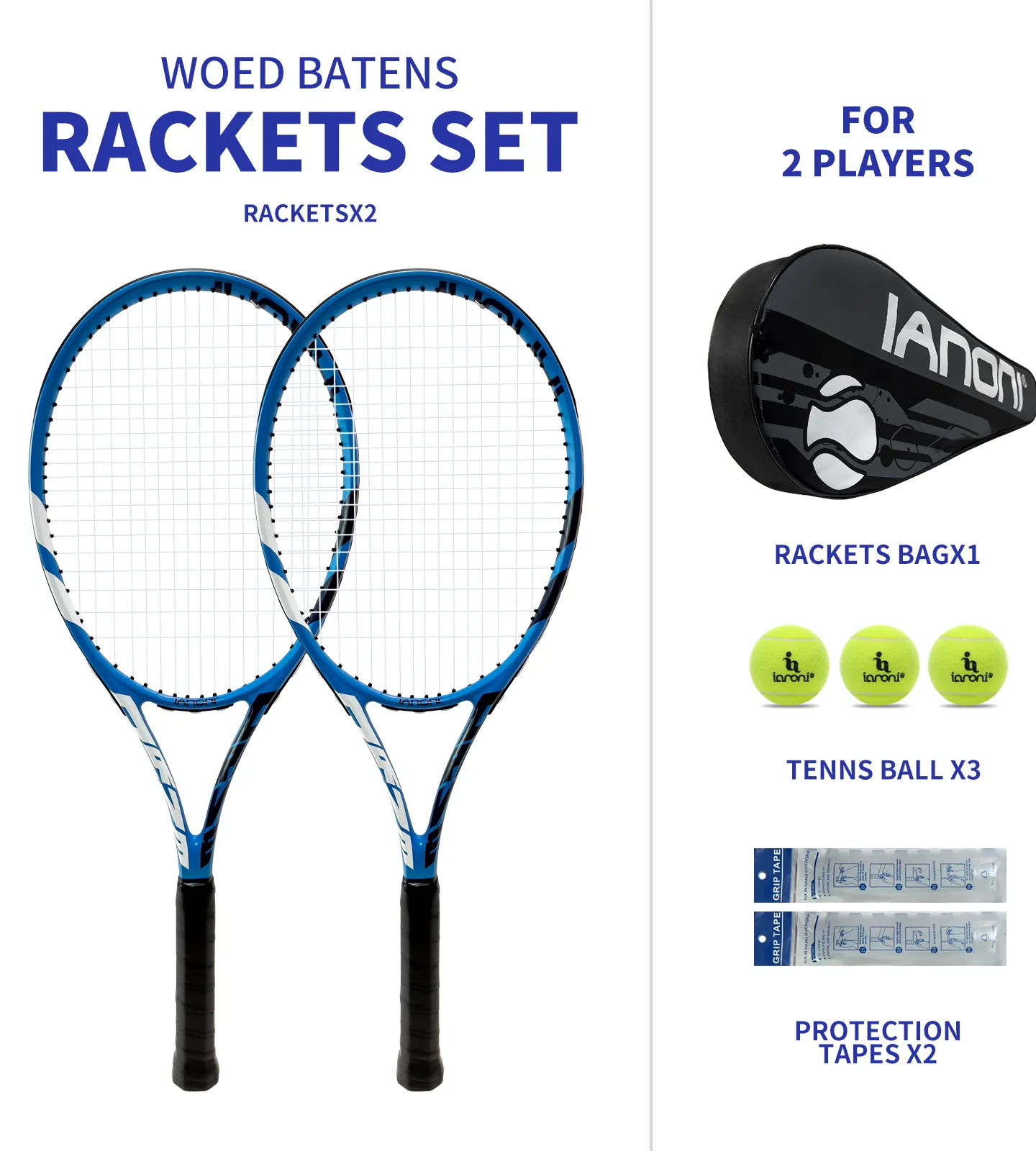 Customizable Tennis Set for Personalized Play