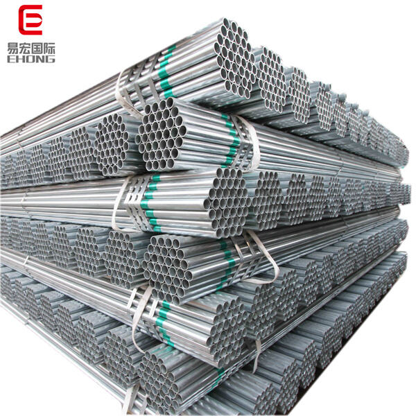 Galvanized round pipe for industrial and residential needs.