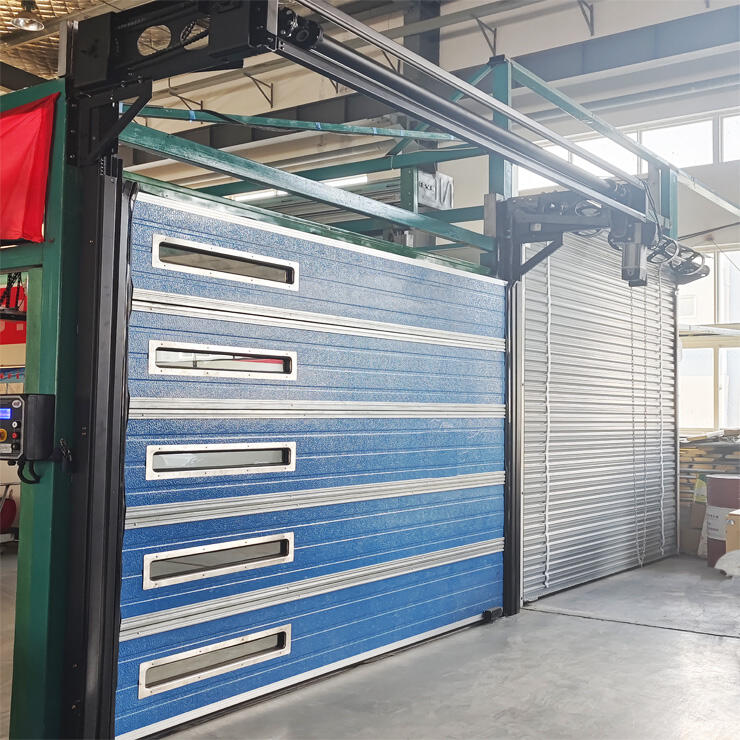 New customized heavy-duty anti pinch hand stacking door factory