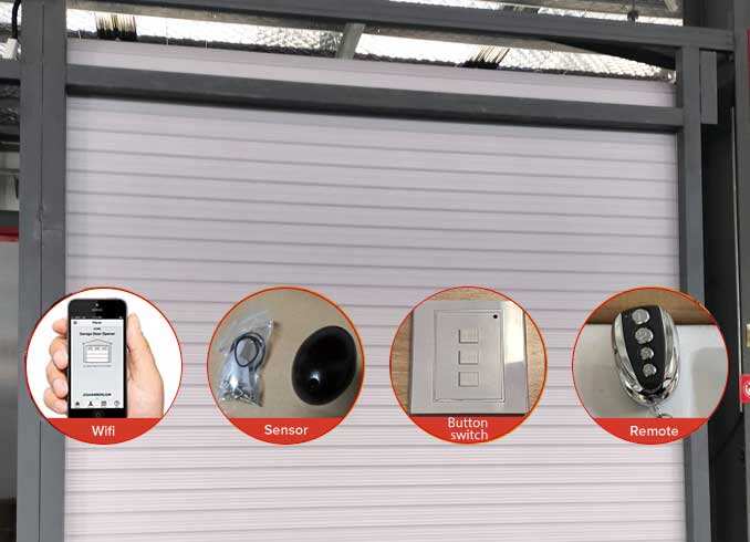 European style aluminum alloy electric roller shutter door supplier