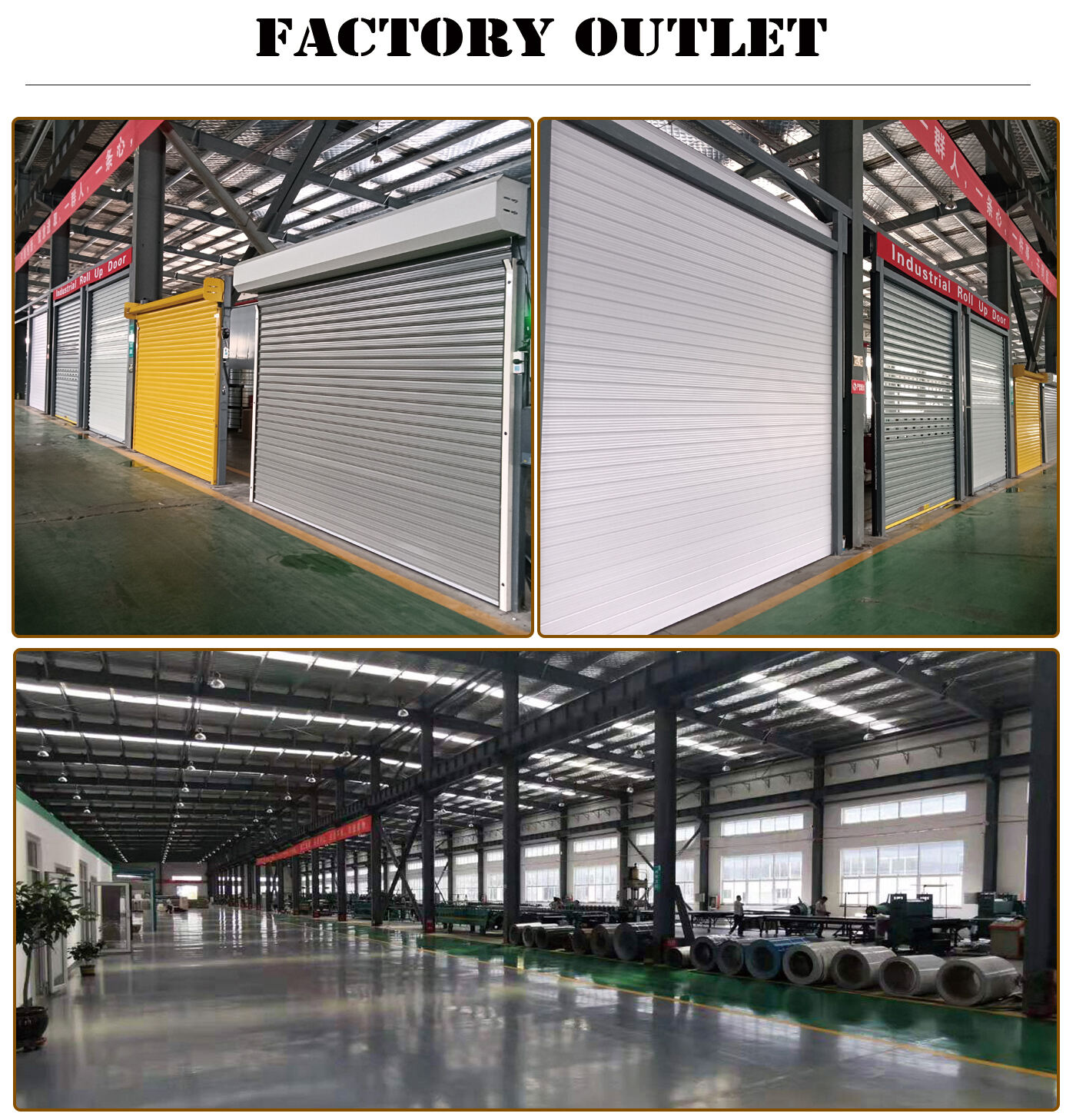 High tech self storage steel rolling shutter door with anti-theft and wind resistance performance details