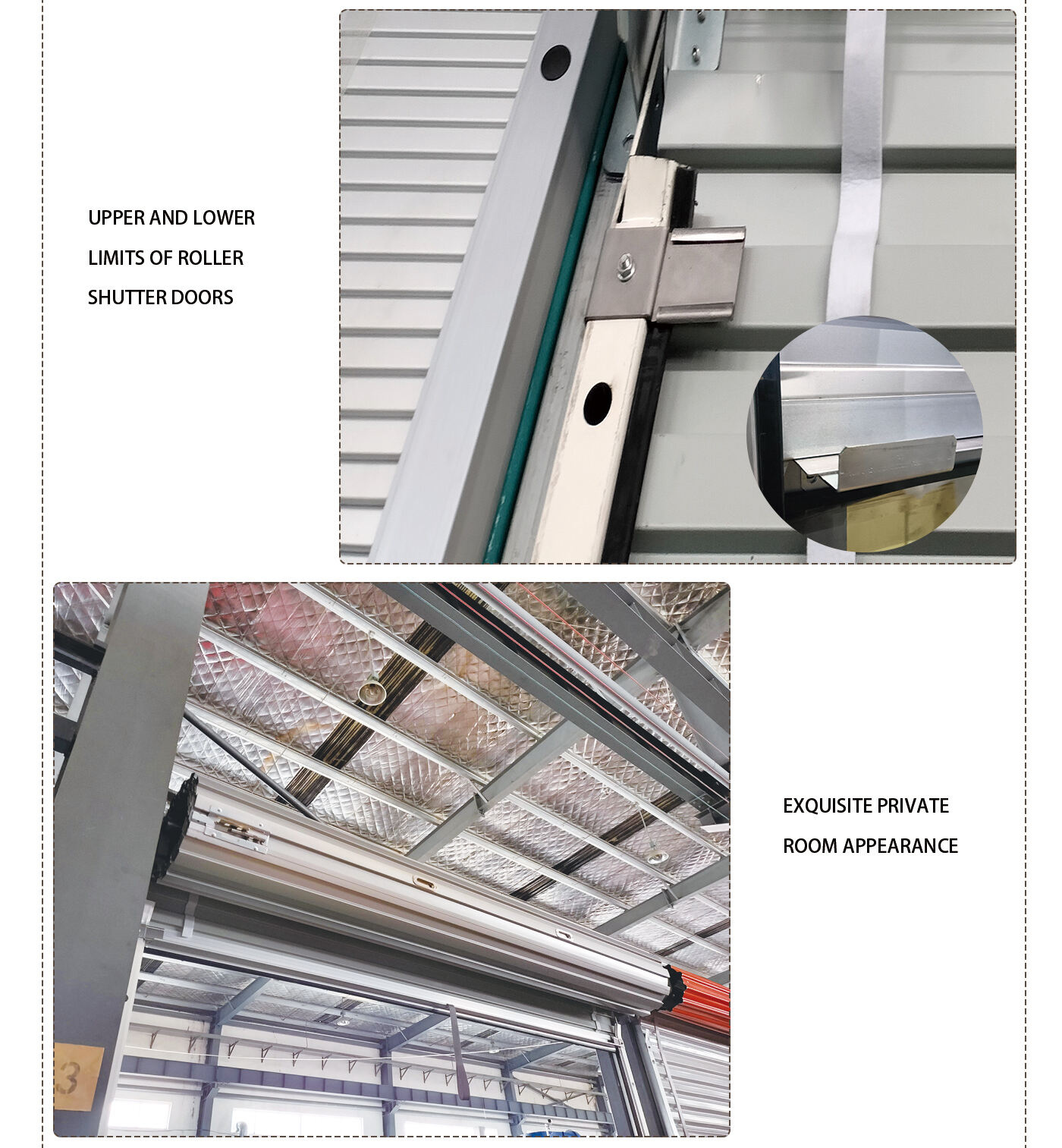 High tech self storage steel rolling shutter door with anti-theft and wind resistance performance details