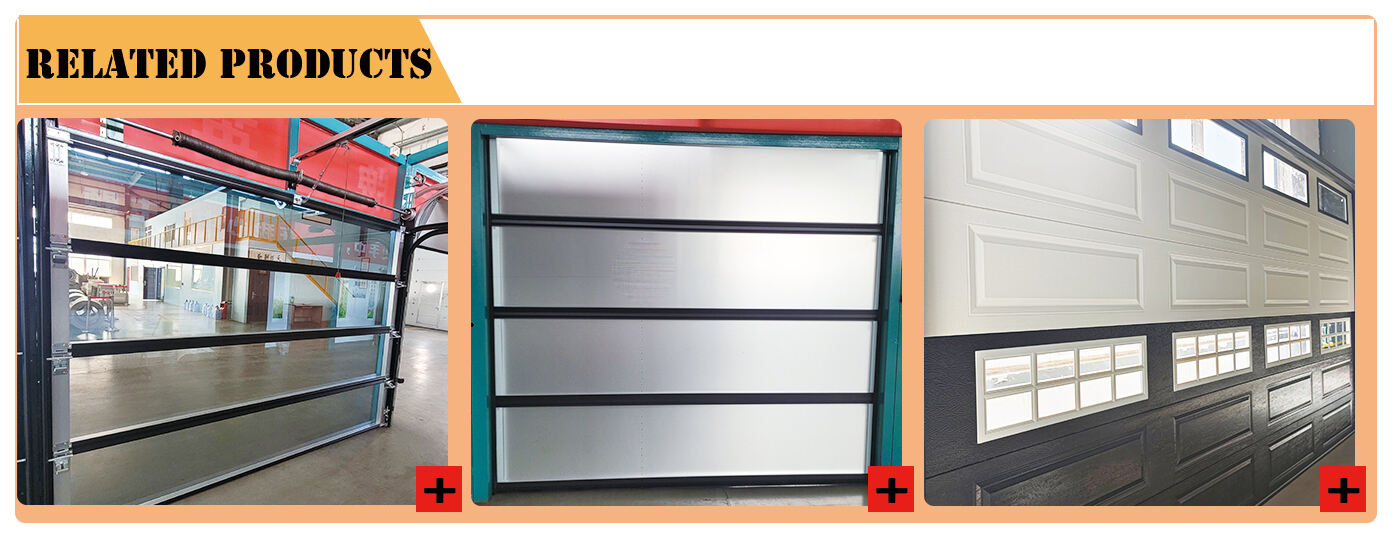 Factory direct sales of elevated aluminum alloy 10 x 7 garage door panels and tempered transparent garage doors manufacture