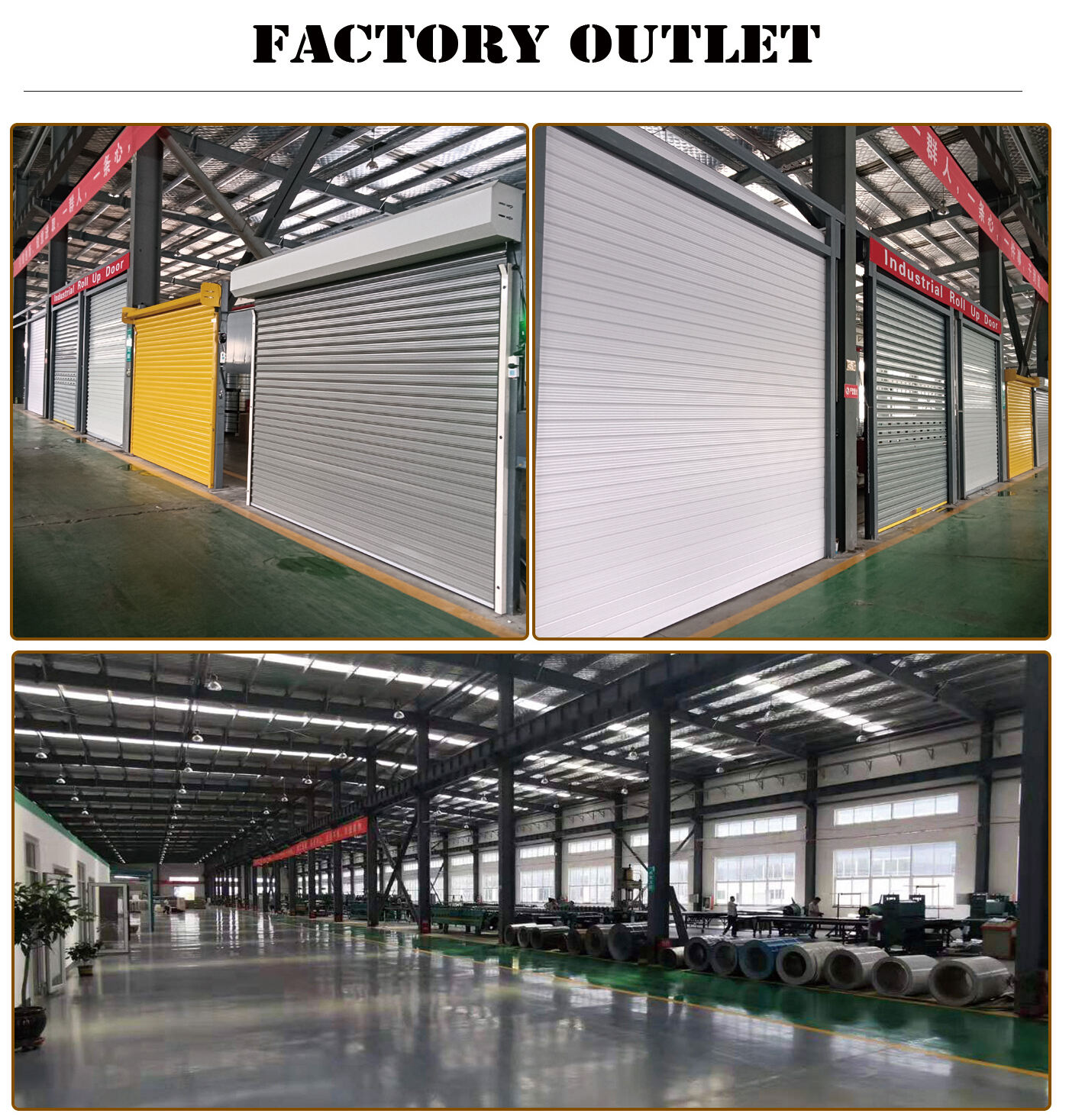 Warehouse supermarket subway industrial electric roll up door manufacture