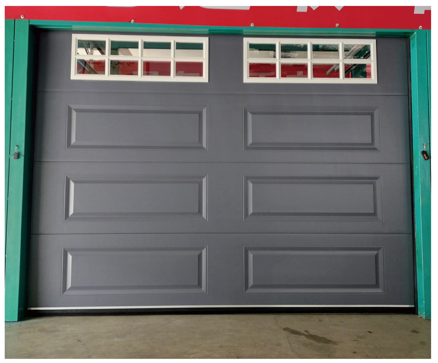 European modern electric manual garage door pu foam insulated garage door with window manufacture