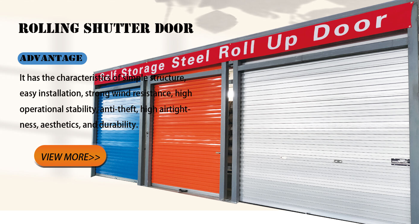 High tech self storage steel rolling shutter door with anti-theft and wind resistance performance factory