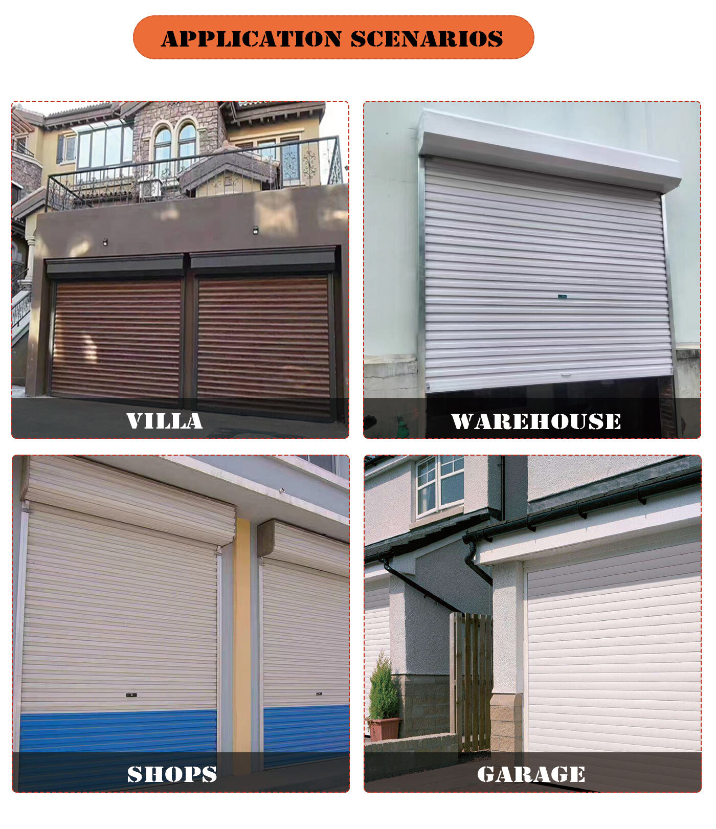 High tech self storage steel rolling shutter door with anti-theft and wind resistance performance supplier