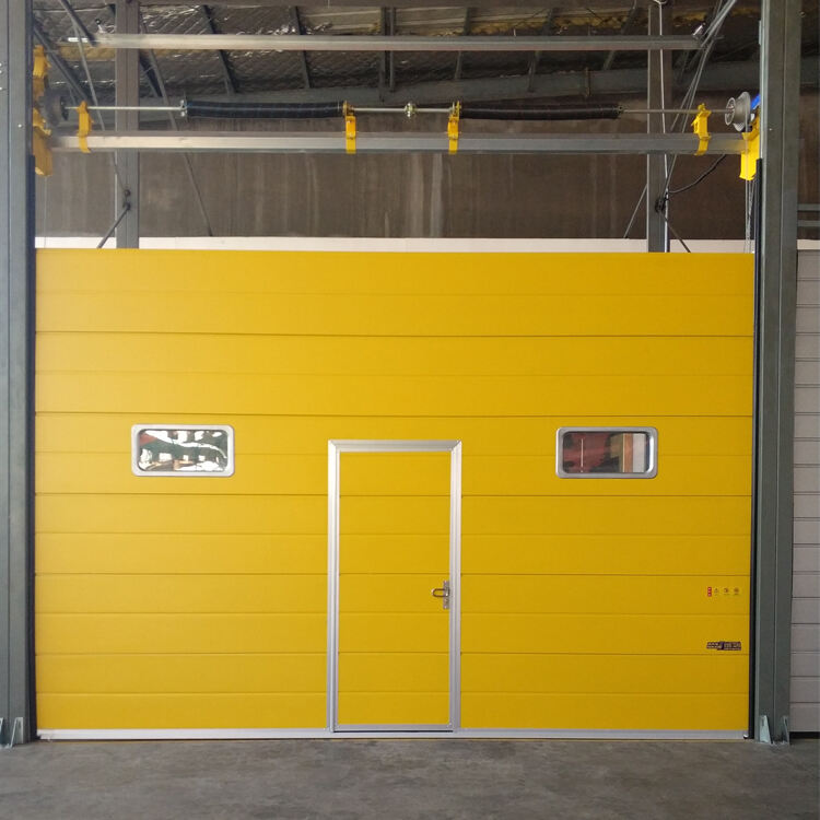 Industrial Sectional overhead Commercial garage door with electric door opener manufacture