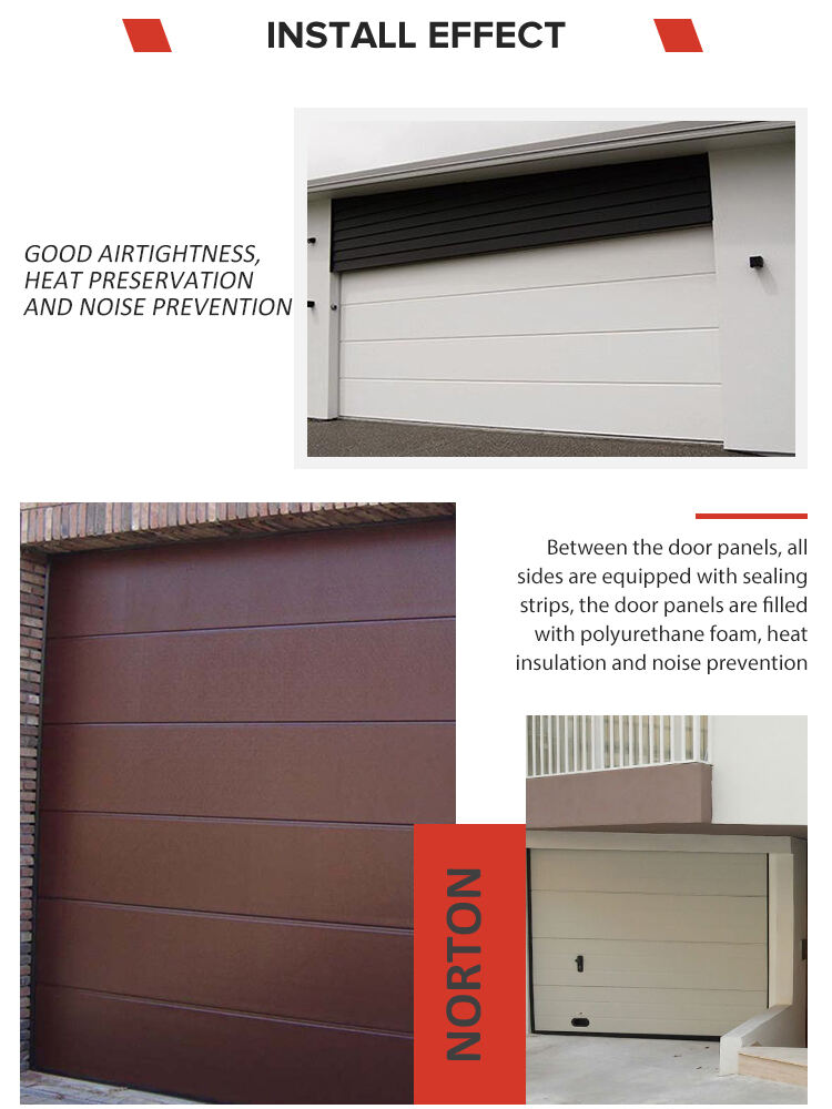 High Quality Electrical 16x8 Overhead Sectional Garage Door details