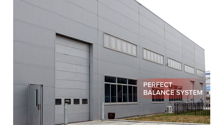 Industrial Sectional overhead Commercial garage door with electric door opener factory