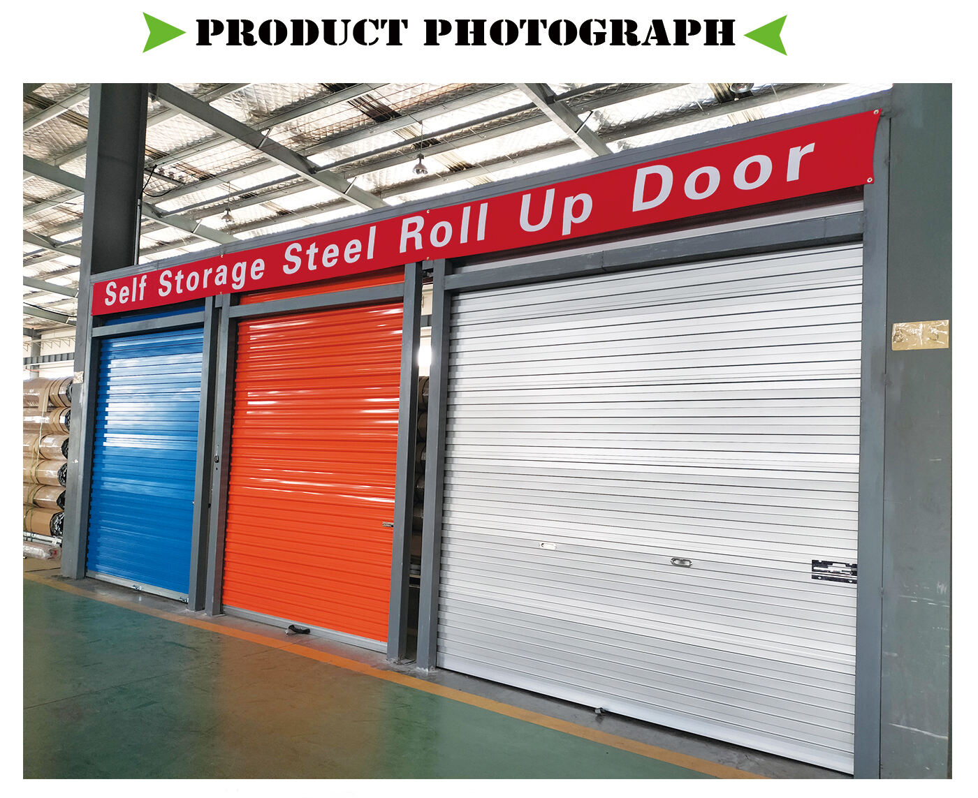 High tech self storage steel rolling shutter door with anti-theft and wind resistance performance factory