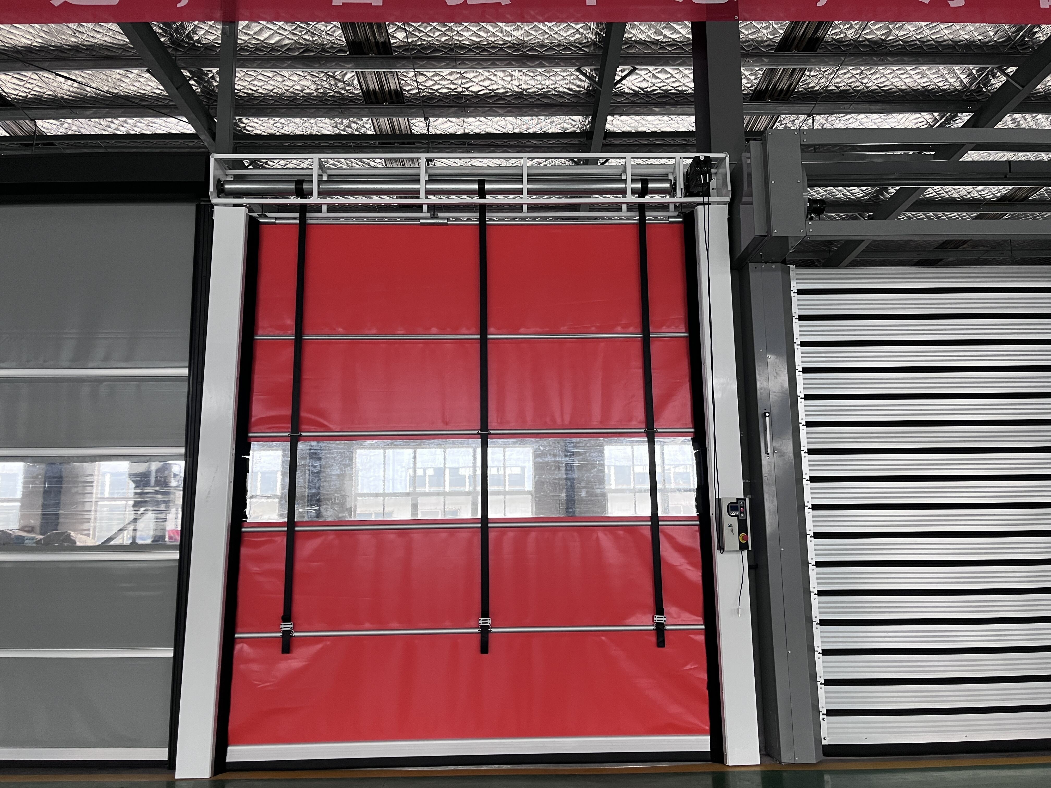 Underground garage door High Speed PVC Folding Up Stacking Doors supplier