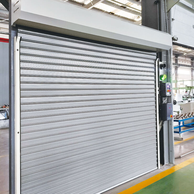 82 height windproof Steel Roller Shutter Door Automatic Steel Roll Up Doors Customized details