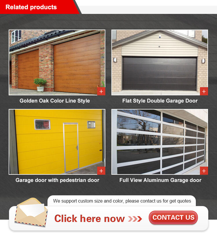 Full View Double Aluminium Alloy Framed Transparent Glass Garage Doors details