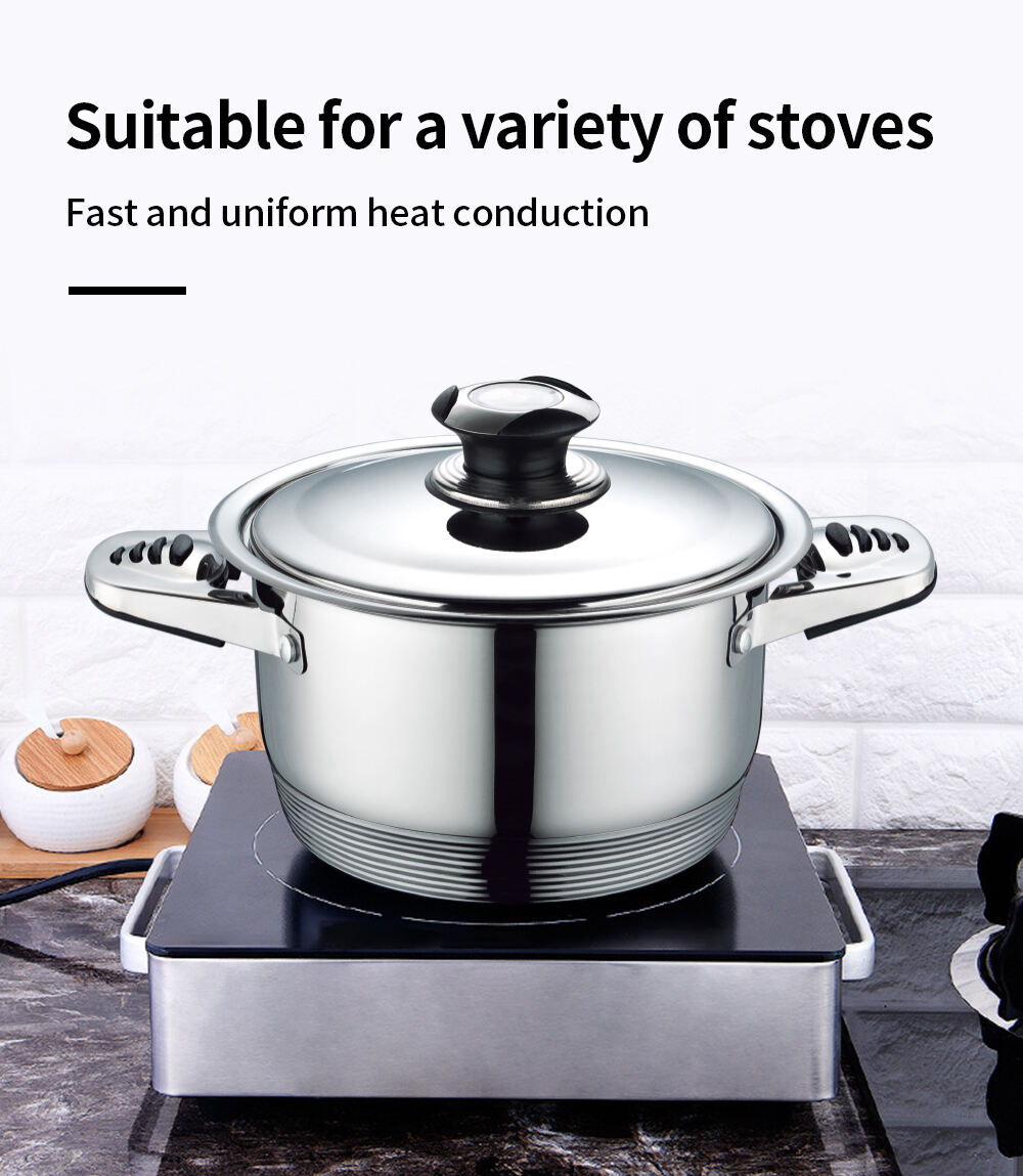 Customized 21Pcs Kitchen Stainless Steel Cook Set Non Stick Cooking Pot Casserole Cookware Set details