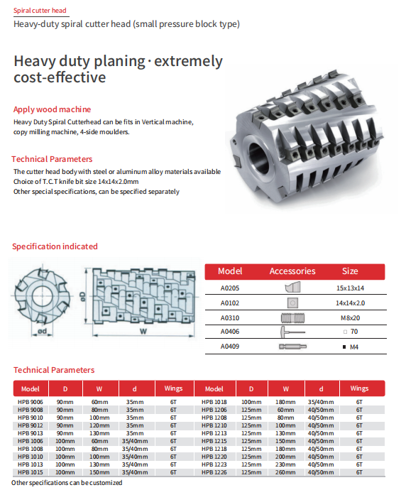 Heavy-duty spiral cutter head manufacture