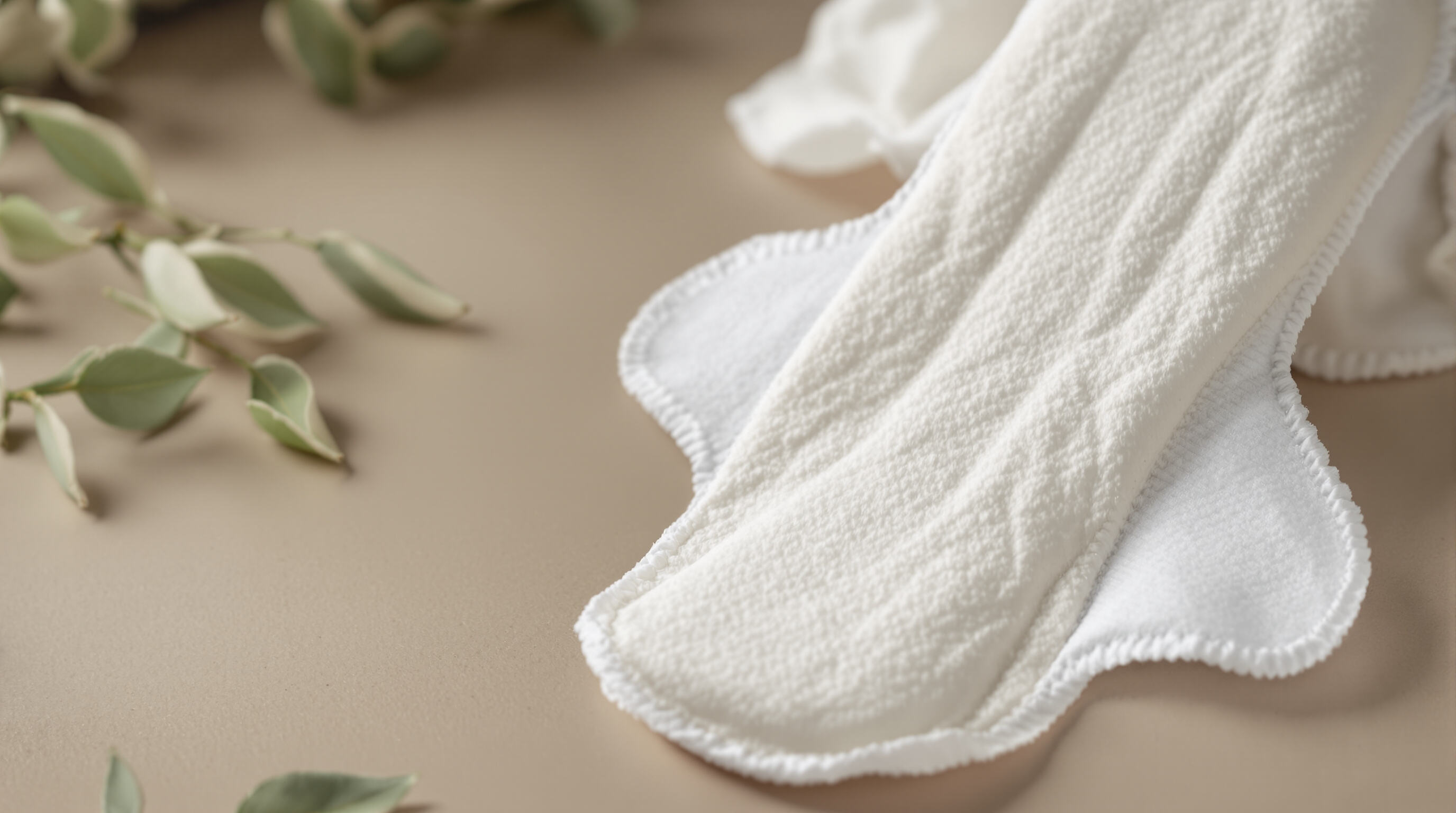 Biodegradable winged sanitary napkins made from plant-based materials and eco-friendly adhesives