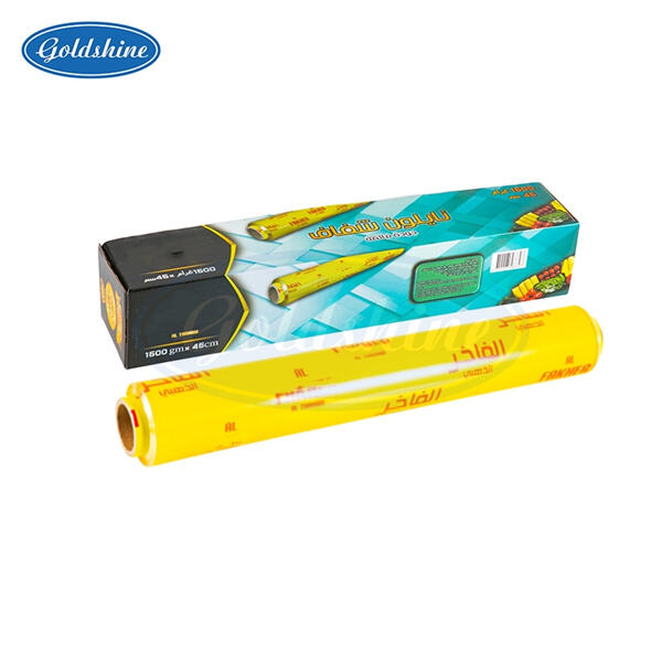 4) Tackle Messy Foods with Big Plastic Wrap