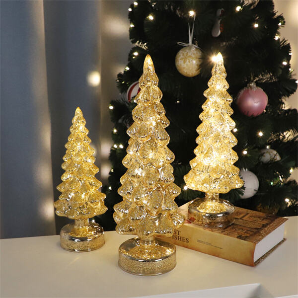 Bring on the holiday cheer with a sparkling glass Xmas tree