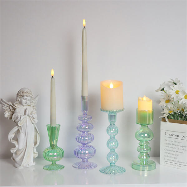 Mix and match different sizes and styles of pillar candle holders to create a unique and personalized display.