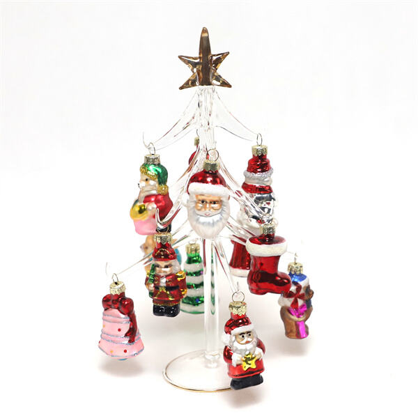Admiring the delicate craftsmanship of glass trees
