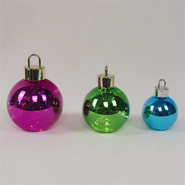 Impress your guests with a festive display of giant ornament balls.