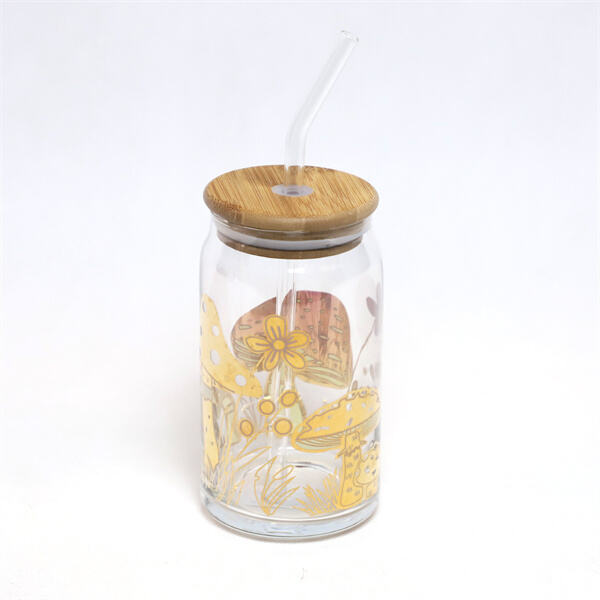 The Convenient Glass Tumbler with Straw