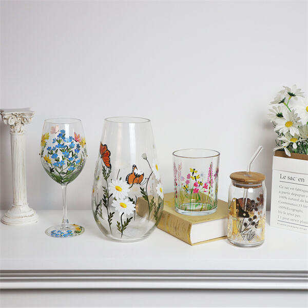 Glass Tumbler with Straw