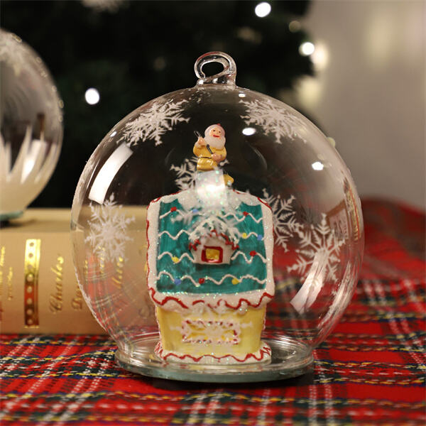Bring a festive feel with a shimmering glitter snow globe