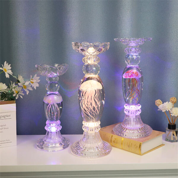 Create ambiance with stylish glass pillar candle holders