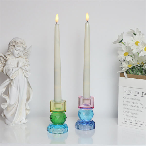 Create a serene ambiance with Glass Candle Stick Holders".