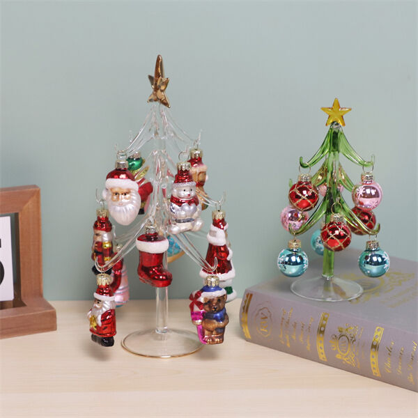 Create a Whimsical Christmas Display with Adorable Glass Santa Baubles