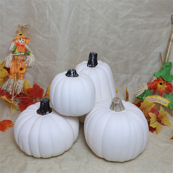 Decorating with White Pumpkins