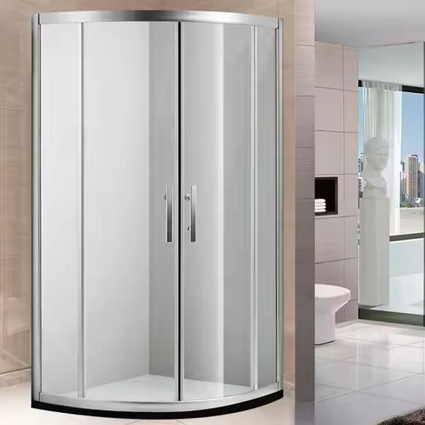 Experience a spa-like shower with sleek walk-in doors