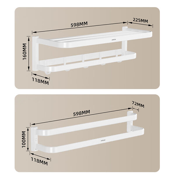 Upgrade your bathroom du00e9cor with sleek and modern towel hooks