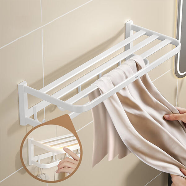 احتفظ بمستلزمات الاستحمام الخاصة بك مرتبة ومتاحة مع رف استحمام قوي.