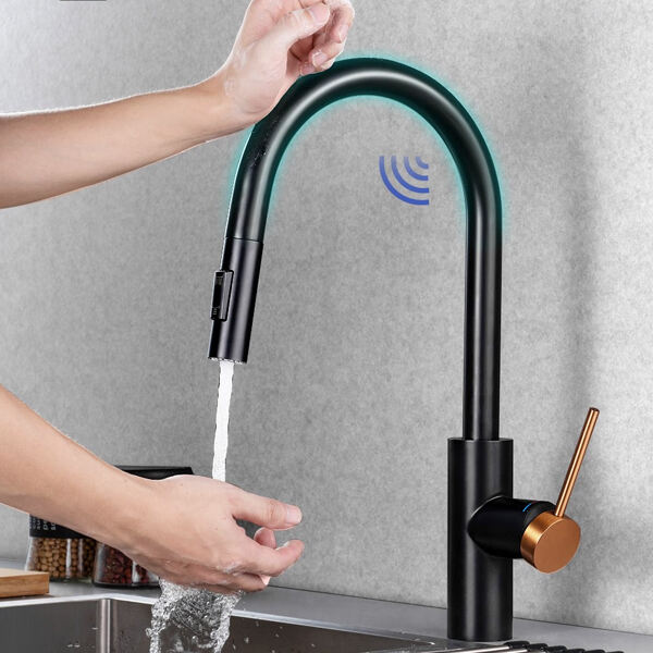 タッチレスキッチン水栓で水流を簡単にコントロール