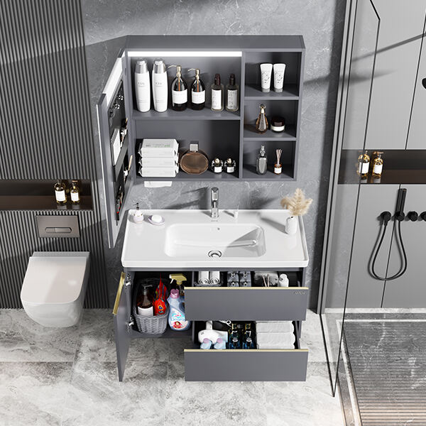 Modern Bir Dolap ve Lavabo Kombinasyonu ile Banyonuzun Depolama Kapasitesini Artırın