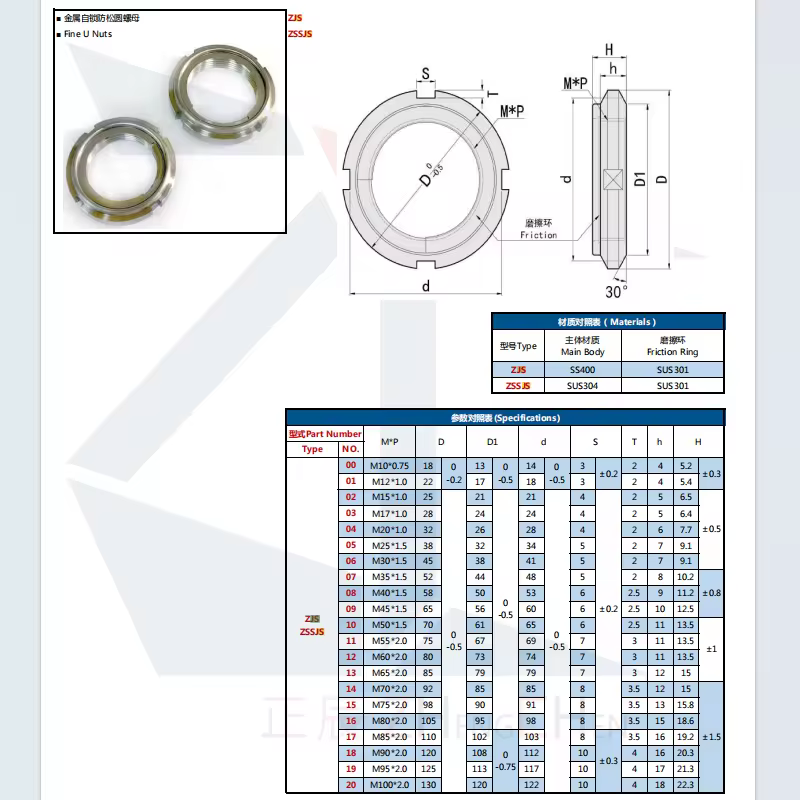 Durable Stainless Steel Bearing Lock Nut Washer factory