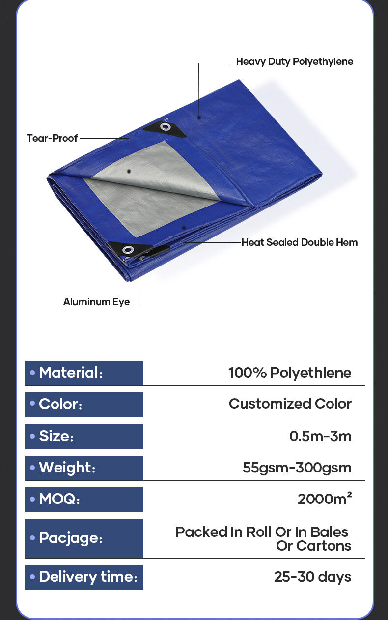 SP High Quality Multi-Usage Reinforced Cover 100% PE PP Woven Fabric Waterproof Tarpaulin factory