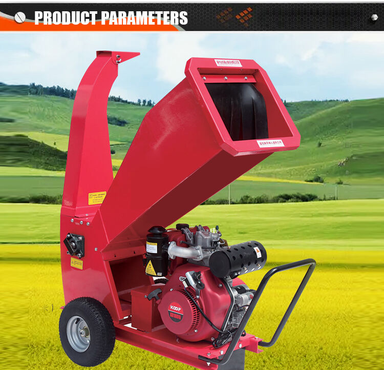 Professional Customizable Mobile Type 7 HP Mini Gasoline Tree Branch Crusher Wood Cutting Machine Wood Chipper Shredder details