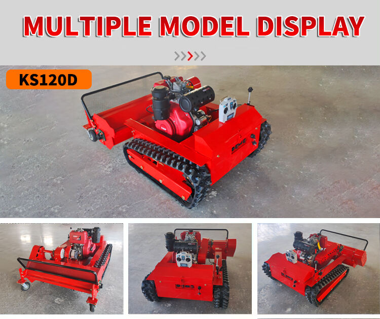 New Design Diesel engine large power remote control lawn mower Robot Lawn Mower Multi Purpose Lawn Mower For Farmer factory