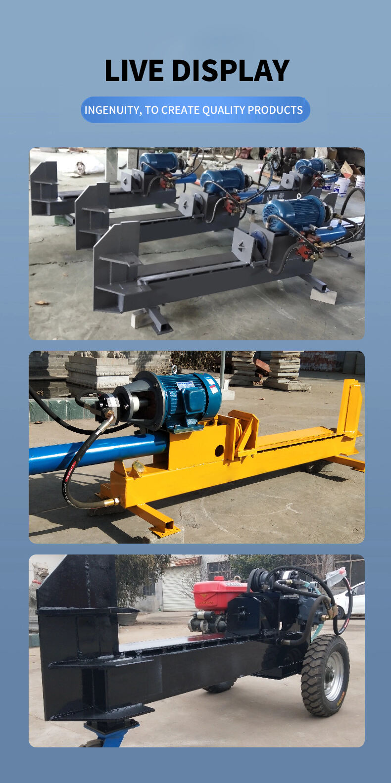 Affordable Price Factory Wood Splitter 25 Tons Wood Shredder Chopper Splitting Machine factory