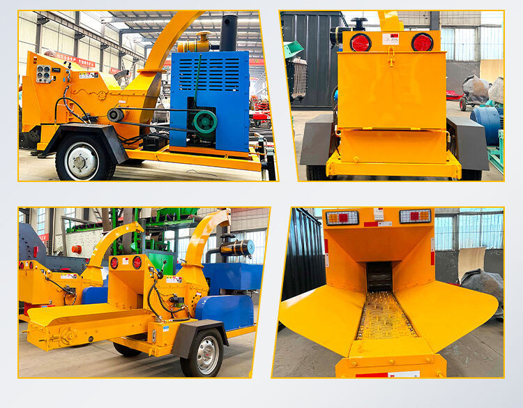 Brand New Garden Wood Tree Branch Crusher Strong Power Log Chipper Shredder Large Mobile Wood Chipper Machine details