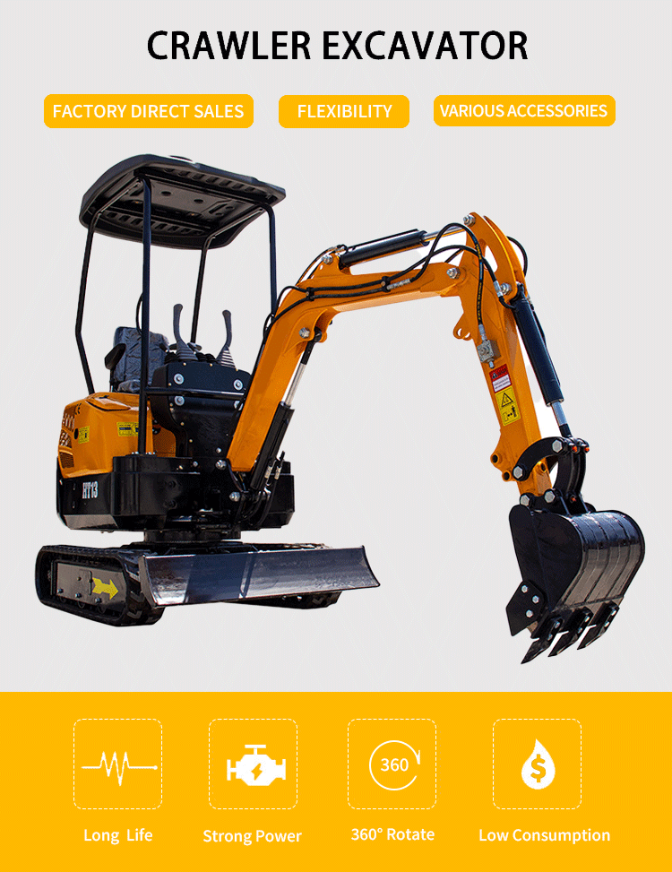 Free Shipping Farm Mini Excavator 1.5 Ton New Crawler Epa Engine Excavators Multifunctional Cheap Crawler Digger Small details