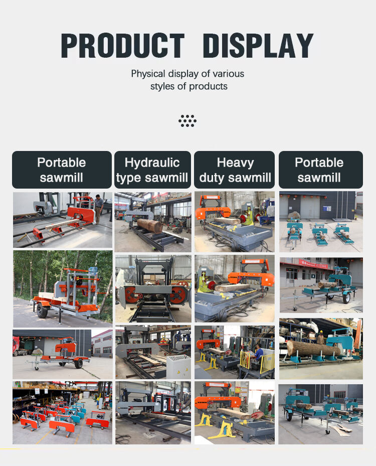 Multiblade Chinese Band Saw used in  Gas / Diesel / Electric 660mm woodworking Horizontal details