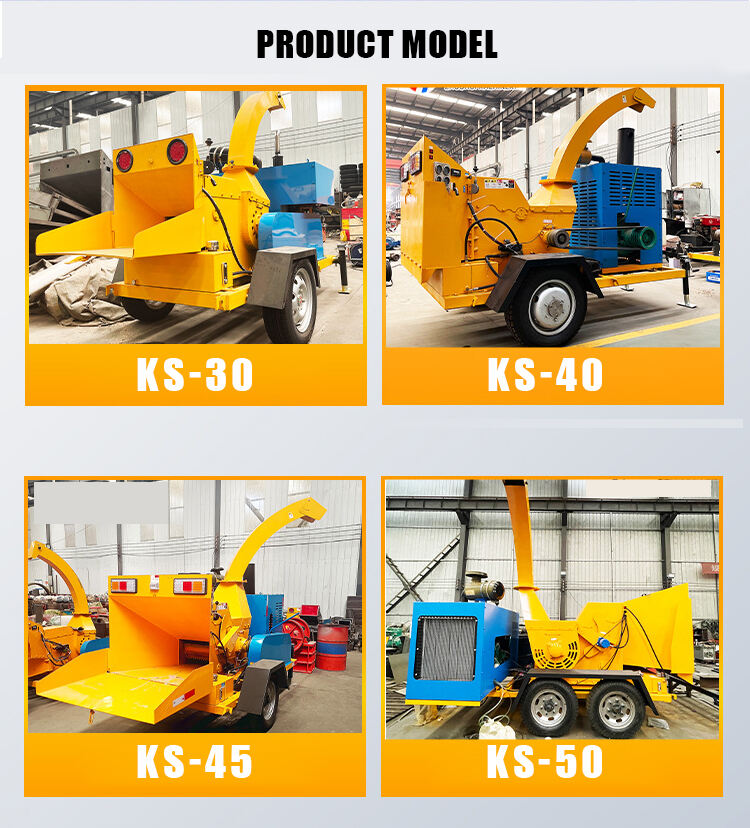 Brand New Garden Wood Tree Branch Crusher Strong Power Log Chipper Shredder Large Mobile Wood Chipper Machine supplier